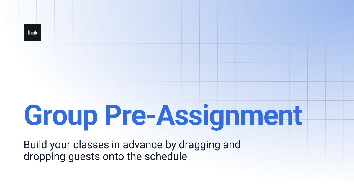 Group Pre-Assignment | level up your flaik